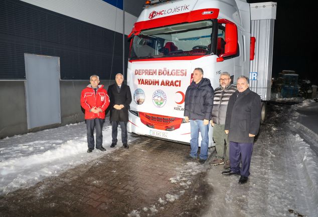 TALAS’TAN DEPREM BÖLGESİNE GECE GÜNDÜZ YARDIM